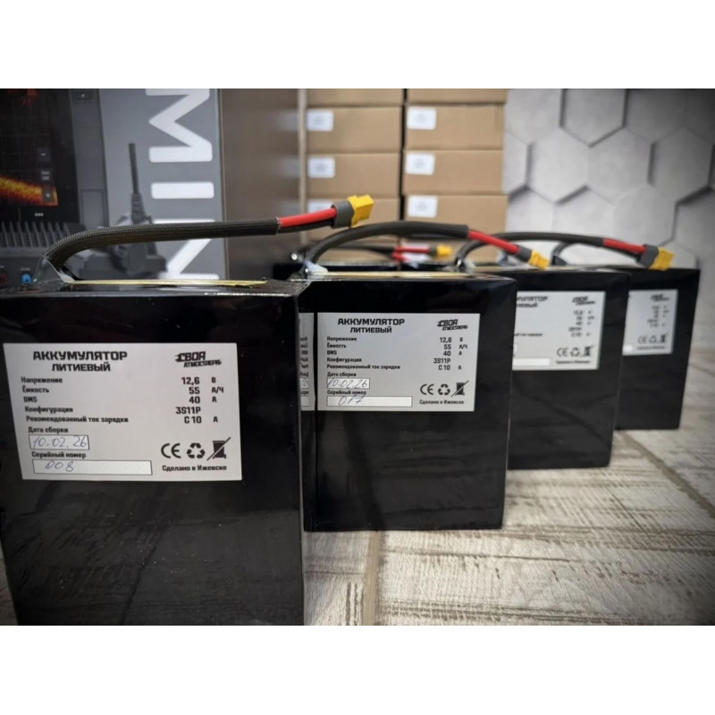 Аккумулятор под panoptix "Своя-Атмосфера" 55А(12v)